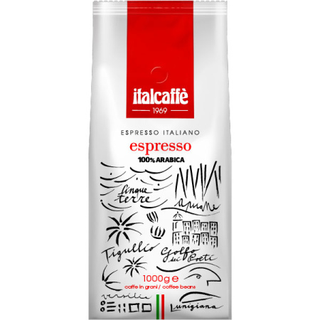 Кофе в зернах ITALCAFFE Espresso 100% Arabica (1 кг) – 100% арабика